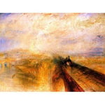 Wee Blue Coo J. M. W. Turner Rain Steam Speed Great Western Railway Painting Art Print Poster Wall Decor 12X16 Inch