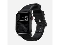 Nomad Nm1a41bn00, Band, Smartwatch, Svart, Apple, Apple Watch Series 7, 6, Se, And All Previous Versions Of Apple Watch, Gummi, Rostfritt Stål
