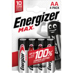 Pile Alcaline X4 Aa Energizer - Le Pack De 4 Piles