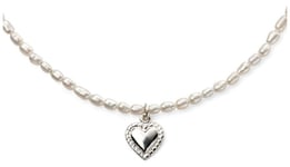 Elements Silver B5236W White Freshwater Rice Pearl Bracelet Jewellery