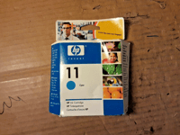 Genuine HP 11 Cyan Ink Printer Cartridge-New Sealed Out of Date