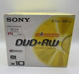 SONY DVD-RW 4.7GB/120 Min DVD x 10 DVD Re-Recordable (Brand New And Sealed)