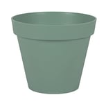 EDA - Round Tuscany Flower Pot Diameter 25 cm - Volume 6 L - Diameter 25 x Height 21 cm - Bay Green