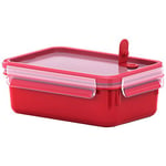 Emsa - Boîte à Micro-ondes - Clip & Micro - Lunchbox - Rouge - Taille: 1,0 L (Ref: 517773)