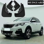 Stänkskydd för bilstyling för Peugeot 3008 Mk2 Gt 2017 2018 2019 2020 2021 Stänkskydd Stänkskydd Stänkskärm 4st Fram Bak