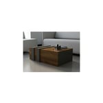 Azura Home Design - Table basse givayo 90 cm noyer et anthracite