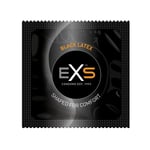 100 EXS Black Latex Condoms Lubricant Lube Premium Quality UK Made NHS