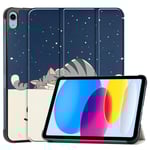iPad 10.9" 2022 / iPad 11" 2025 fodral med stativ - Katt