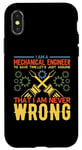 Coque pour iPhone X/XS I'm A Mechanical Engineer Gears Engineering Job Titiles