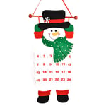 Kybbe Christmas Santa Advent Calendar 2020 3D Felt Haning Reusable Countdown for Kids Holiday Festival Decorations