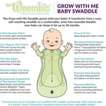 Woombie Babysvøp Grow With Me grå Str 0-18 mnd med åpning for armene 1 stk