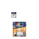 Dulux Quick Dry Gloss Paint, 750 ml (White) with Easycare Washable and Tough Matt (Nutmeg White)