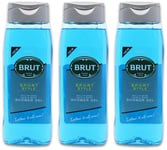 Brut Sport Style All in one Hair & Body Shower Gel 500ml X 3