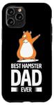 Coque pour iPhone 11 Pro Best Hamster Dad Ever Dabbing Hamster doré