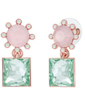 Lilly & Chloe Womens Saint Francis Crystals Female Metal (Alloy) Earring - Rose Gold - One Size