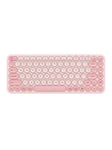 Baseus K01A Wireless Tri-Mode Keyboard Baby Pink - Tastatur - Pink