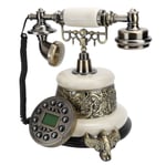 Lazmin112 Vintage Telephone, European Retro Style Landline Classical Old‑fashioned Telephone with Backlight Hands‑free Re‑dial landline Phone Room Decoration