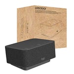 Logitech - Logi Dock, station d'accueil pour ordinateur portable USB-C Tout-en-un, Téléphone de conférence, Réduction de bruit, Bluetooth, Windows/macOS, certifié pour Zoom, Google Meet - Graphite