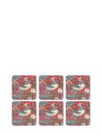 Morris & Co Coasters Strawberry Thief Red 6-P Multi/patterned