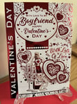 Valentines Day Card Boyfriend Foil Finish - 5" x 7.5"