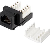 UTP Cat6 Keystone kontaktdon. svart