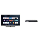 Panasonic 32 inch JS360 Full HD Smart TV with Voice Control Compatibility and FreeviewPlay & DVD-S700EB-K DVD Player with Multi Format Playback