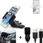 For Xiaomi 12T Pro + CHARGER Mount holder for Car radio cd bracket