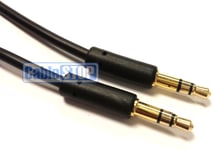 1.5m SLIM 3.5mm Mini Stereo Jack to Jack Audio Headphone Aux Cable Lead Gold