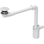 GEBERIT CLOU bottenventil 32mm m/vattenlås m/plugg mässing/plastgaffel