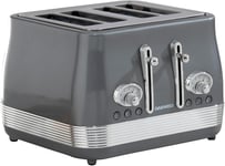 Daewoo Baltimore 4 Slice Toaster Smoked Grey SDA2525GE Variable Browning