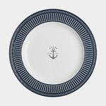 Marine Business Melamintallrikar Sailor Soul, non-slip, vit/blå, 28 cm, 6-pack