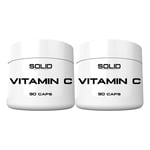 2 x SOLID Nutrition Vitamin C, 90 caps