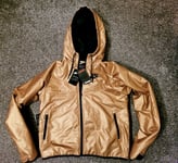 Women’s Nike Synthetic Fill Thermal Jacket Sz S Gold Black New CJ2261 707