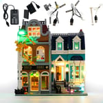 GEAMENT LED Light Kit for Creator Expert Bookshop - Compatible with Lego 10270 Modular Building Blocks Model (Lego Set Not Included) (with Instructions)