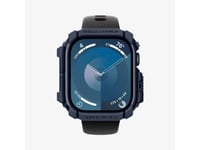 Spigen Rugged Armor, Ask, Smartwatch, Marinblå, Apple, Apple Watch 10 (42Mm), Termoplastisk Polyuretan (Tpu)