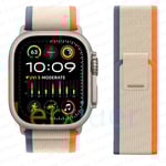 Trailrem för Apple Watch Ultra 2 band 49mm 44mm 45mm 40mm 41mm 38mm 42mm 45 44 mm armband iWatch series 8 9 7 6 5 3 se Orange Beige Orange Beige 42 44 45 49mm