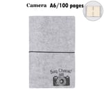 A5/a6 Felt Notebook Shell Ring Binder A6100 Page Camera