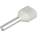 500 st Genomföring Isolerad dubbel 0,75 mm² vit H 0,75/15 (100) (W)