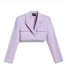 Adidas Originals IVY Park Purple glow Cropped Suit Jacket Size Small HC8171