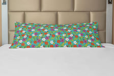 Tropic Body Pillow Case Cover with Zipper Colorful Hawaiian Flowers