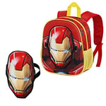 Iron Man Armour-Mask Backpack, Red, 9.5 x 24 x 27 cm, Capacity 6 L