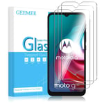 GEEMEE ForMotorola Moto G50/G10/G20/ G30/E7 Power /E7i Power /E7 Plus/G9 Play Screen Protector Film, 9H Hardness Tempered Glass Protective Film, HD Clear Bubble Free Anti-Scratch Screen Protector