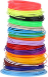 Filament Stylo 3D Pla,20 Couleurs Pla De Filament De Stylo 3D 1,75Mm Recharges De Stylo 3D Réutilisables Pour Les Enfants Biodégradables Sans Odeur Recharges De Stylo À Impression 3D En Pla
