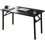 Soges - Table d'ordinateur pliante, 100 x 60 x 75 cm, table d'ordinateur, bureau à domicile, bureau, table à manger ou table de conférence