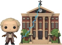 Funko 46910 POP Town Back to the Future-Doc wClock Tower Collectible Toy, Multic