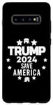 Coque pour Galaxy S10+ Donald Trump 2024 Take America Back Trump américain