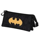 DC Comics Batman Batstyle-ECO Triple Pencil Case, Black, 23 x 11 cm