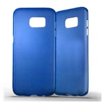 Coque silicone unie compatible Givré Bleu Samsung Galaxy S7 Edge - Neuf