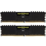 Corsair VENGEANCE 16GB DDR4 Desktop RAM Kit - Black 2x 8GB - 3200MHZ - 2x 288 DIMM - Unbuffered - 16-18-18-36 - LPX - Black Heatspreader - 1.35V