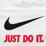Børne Kortærmet T-shirt Nike Swoosh Just Do It Hvid 5-6 år